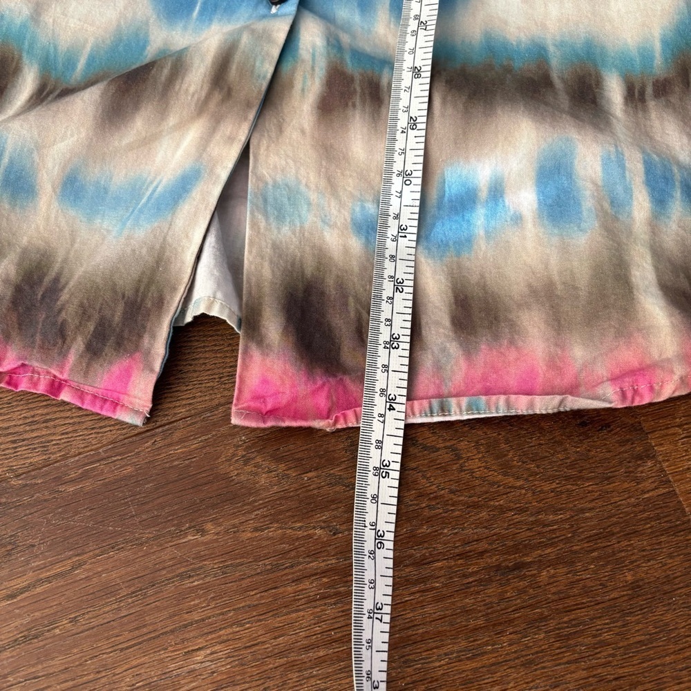 JJXX Tie-Dye Striped Short-Sleeve Midi Shirt Dress - Picture 12 of 12